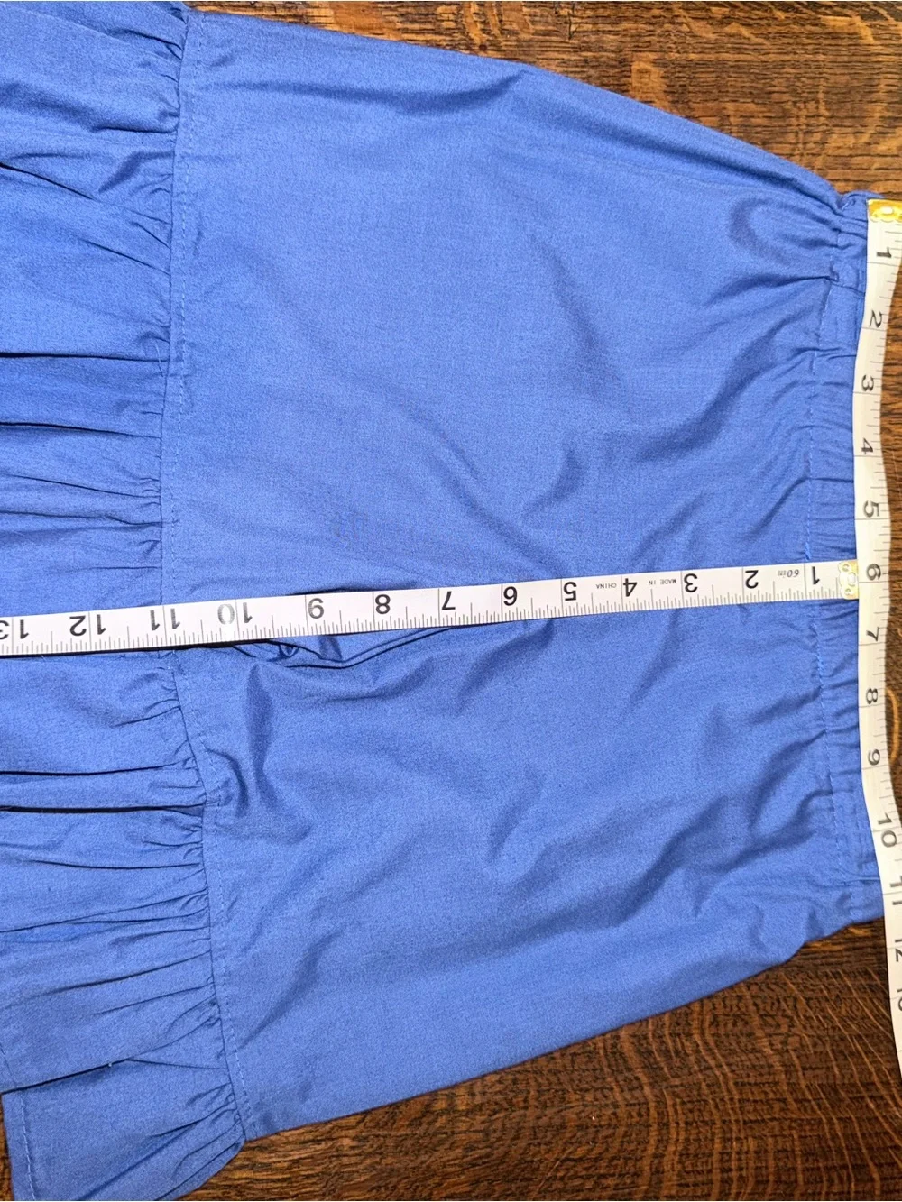 Blue & White Girls Matching Set with Red Straps